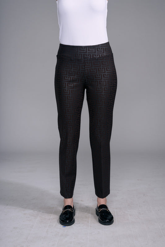 BCP8909B28PR Printed Straight Scuba Pants with 28" Inseam