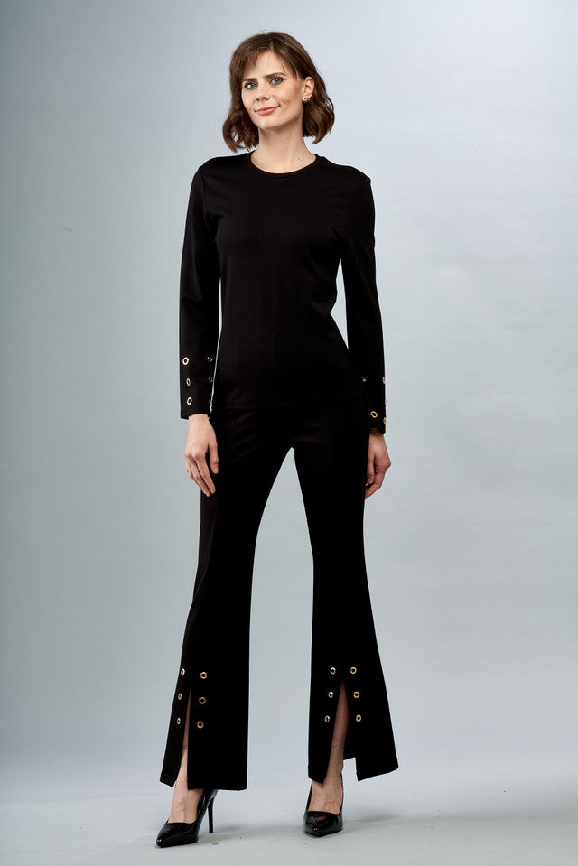 BCP8987G Flared Vented Pants with Grommets