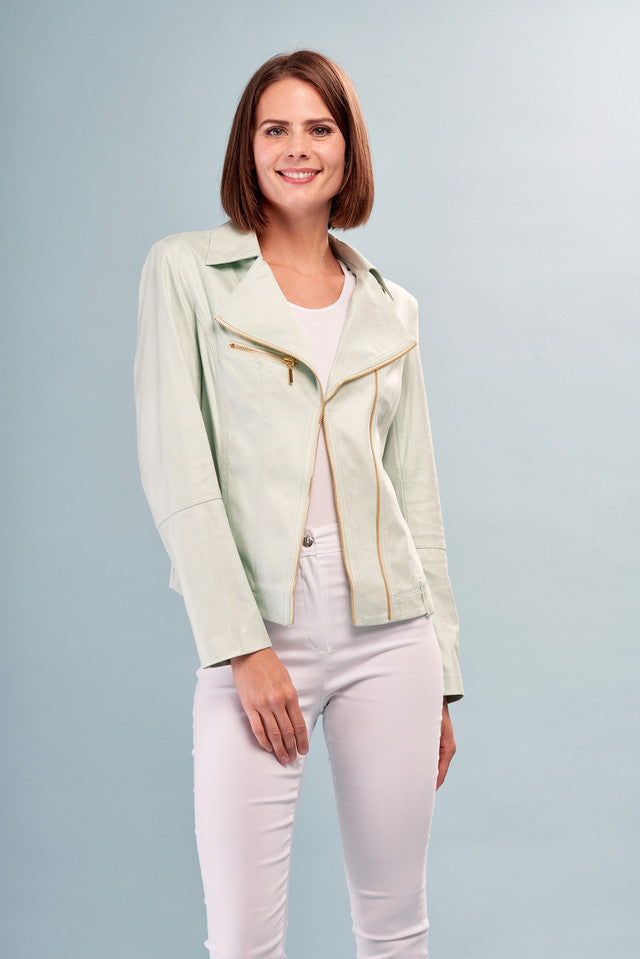 BCJ101A08M Metallic Vegan Leather Moto