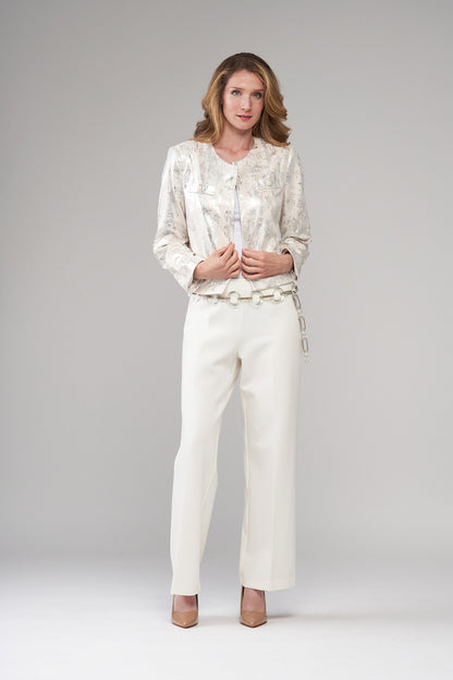 BCJ89A33MPR Metallic Embossed Jacket