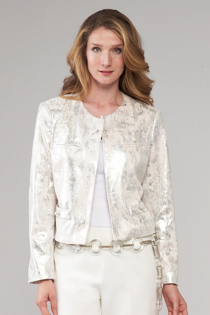 BCJ89A33MPR Metallic Embossed Jacket