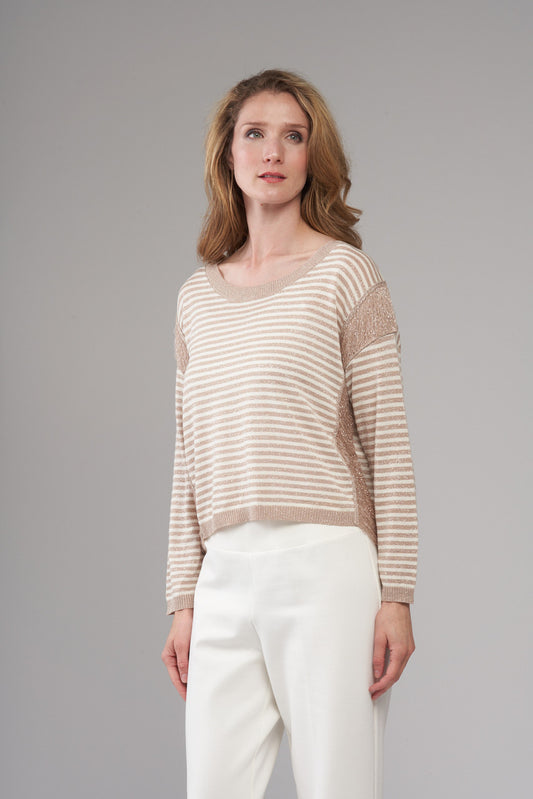 BCT101A26A Stripe Knit Top