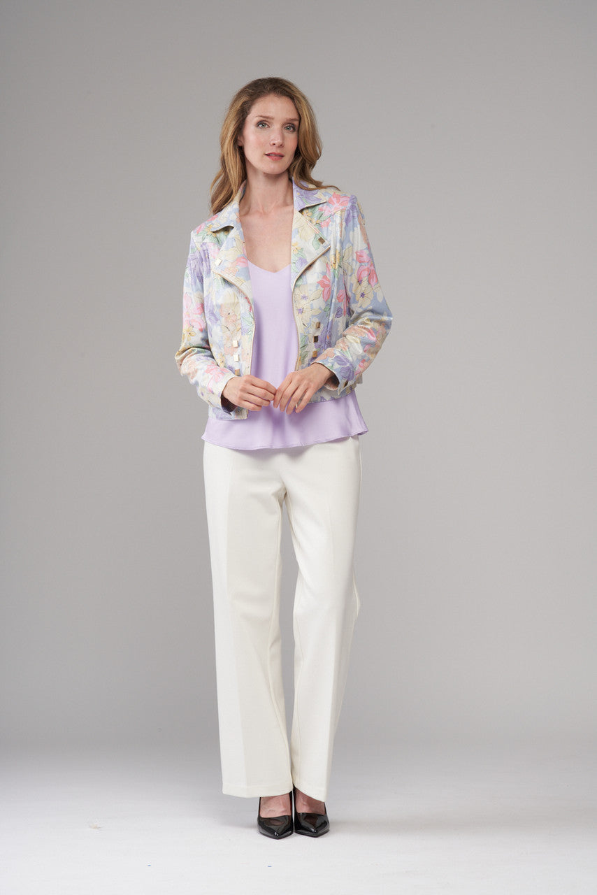 BCJ2647PR Metallic Vegan Leather Jacket