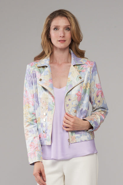 BCJ2647PR Metallic Vegan Leather Jacket