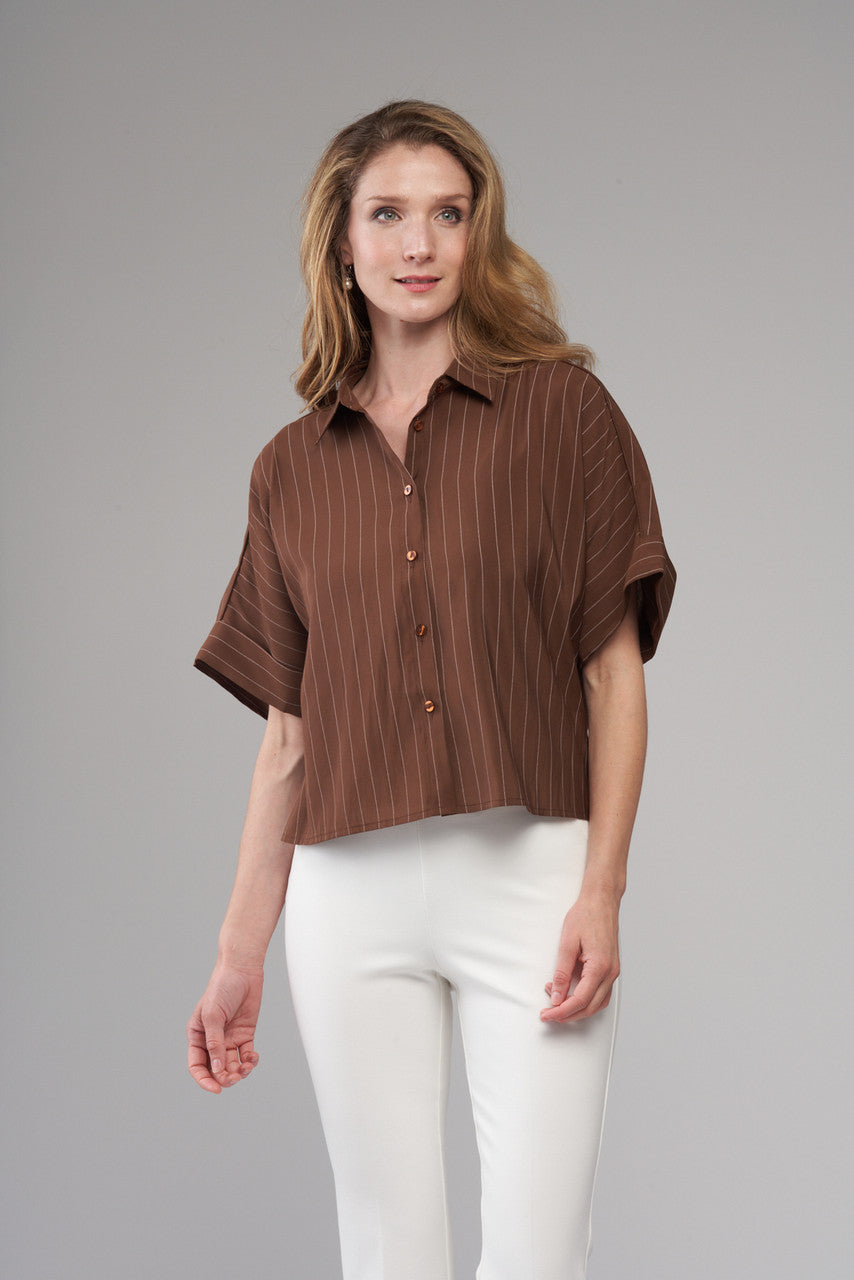 BCT4715 Stripe Button Up