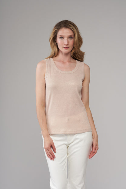 BCT8767TK Lurex Ribbed Tank Top