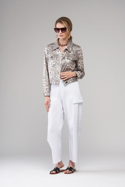 BCJ2665HMPR Cropped Printed Denim Jacket