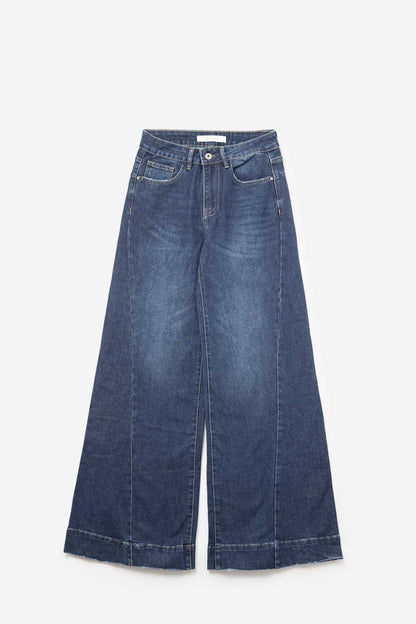 Dark wash Blue Jeans with extra wide leg