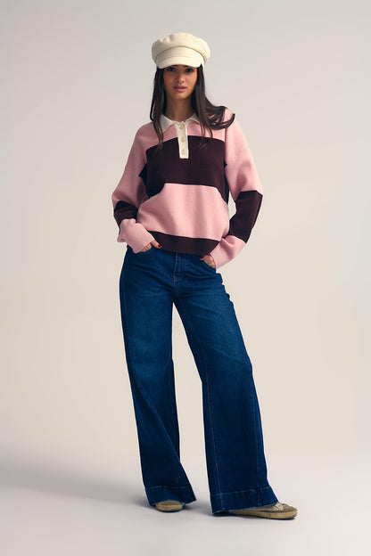 Dark wash Blue Jeans with extra wide leg