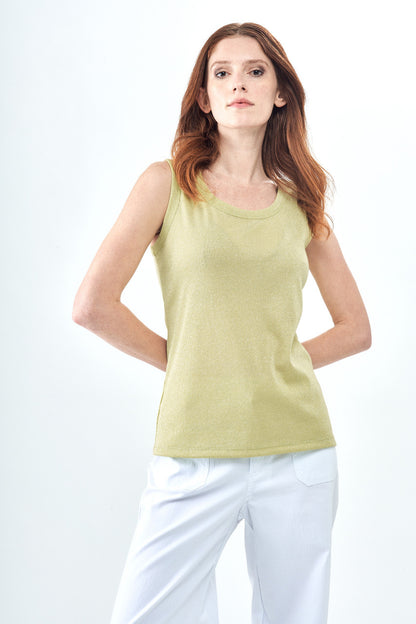 BCT8767TK Lurex Ribbed Tank Top