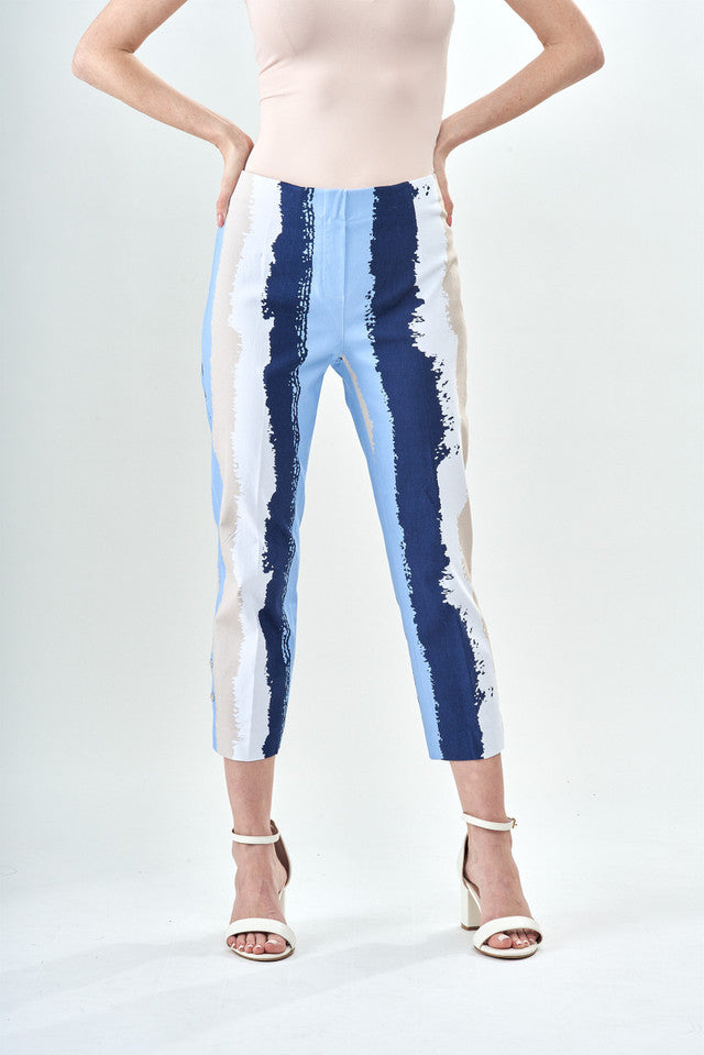 BCP1827PRB Cropped Side Buttons Techno Pants