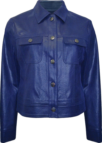 BCJ17657A Faux Vegan Leather Jacket