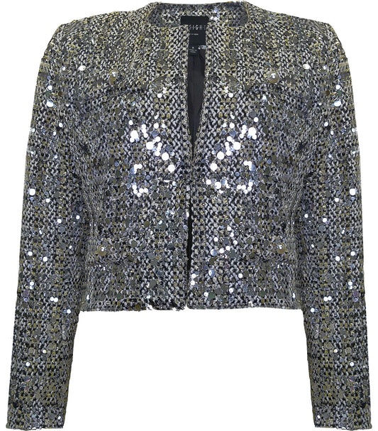 BCJ89A33BSH Sequin Bolero in Evening Paillettes
