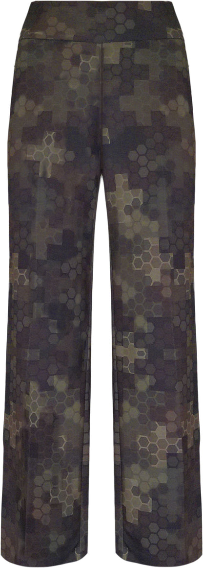 BCP1867PR Printed Scuba Wide Leg Pant