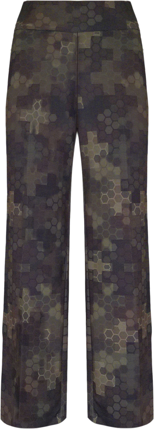 BCP1867PR Printed Scuba Wide Leg Pant