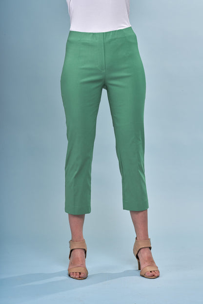 BCP1872CRBB Cropped Solid Techno Pants with Side Slit