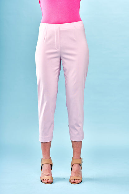 BCP1872CRBB Cropped Solid Techno Pants with Side Slit