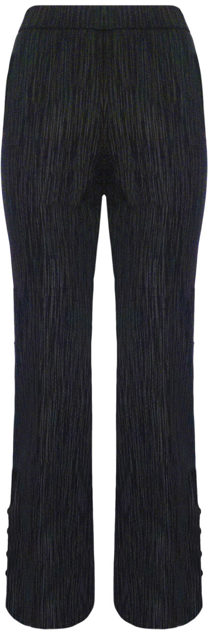 BCP7203PR Printed Scuba Pants with Side Button Trim