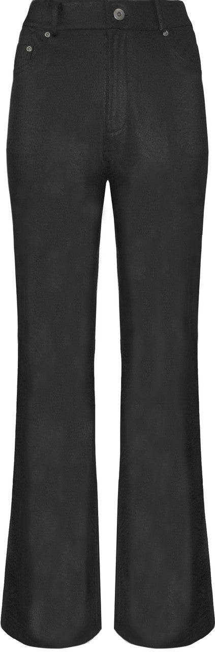 BCP8712 Metallic Faux Vegan Leather Jeans