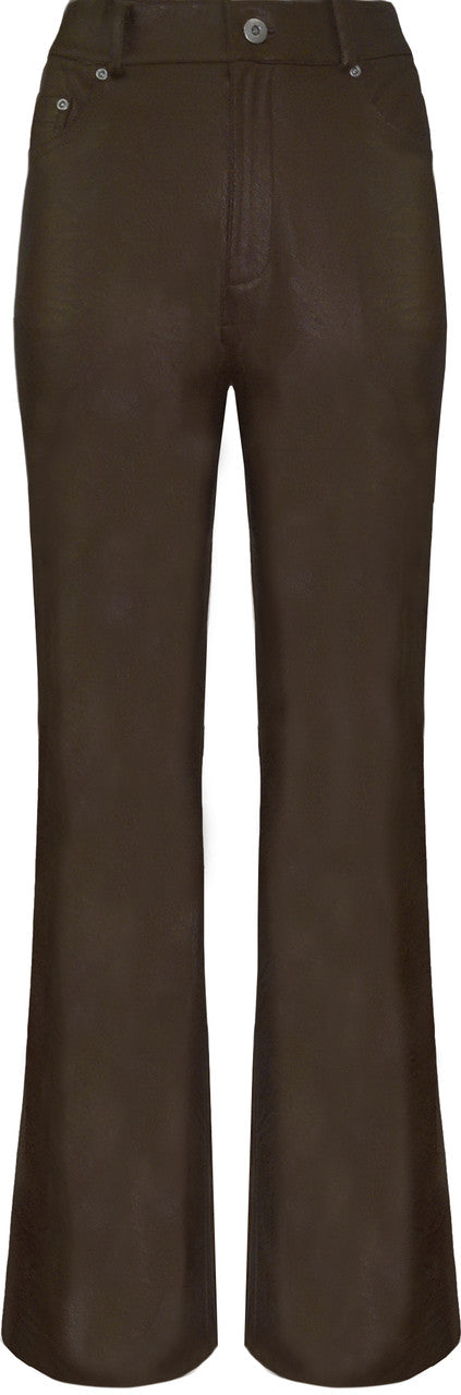 BCP8712 Metallic Faux Vegan Leather Jeans