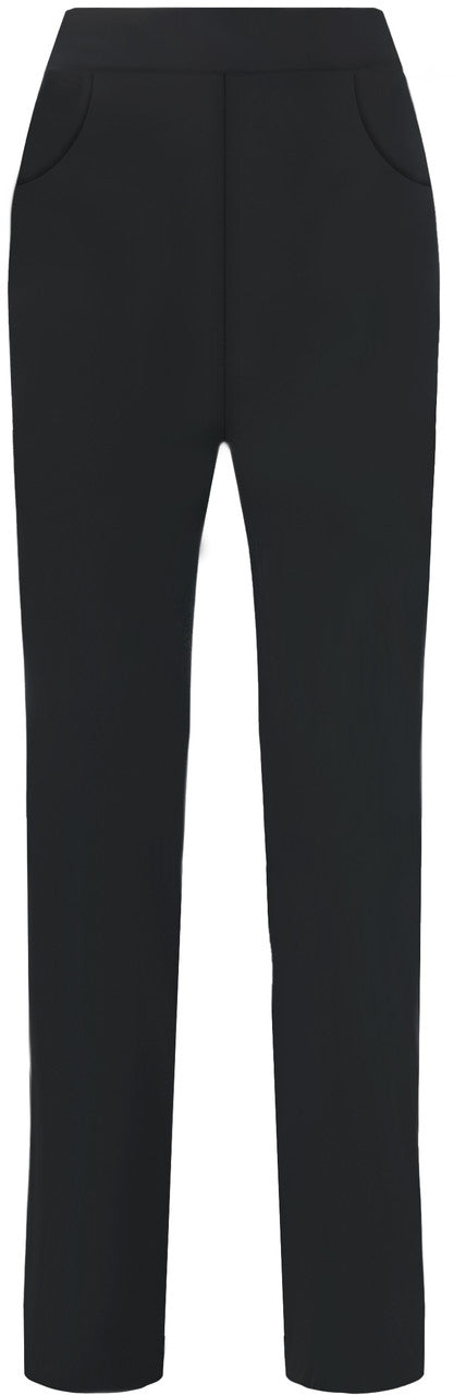 Black BCP8715 Solid Scuba Pant in Black