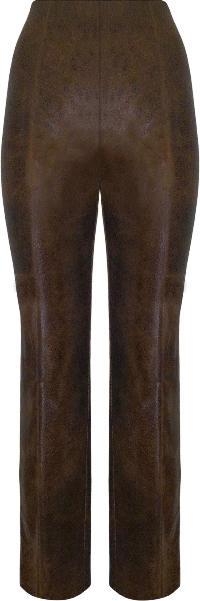 BCP8726PR Faux Vegan Leather Seamed Pants in New Yellowstone