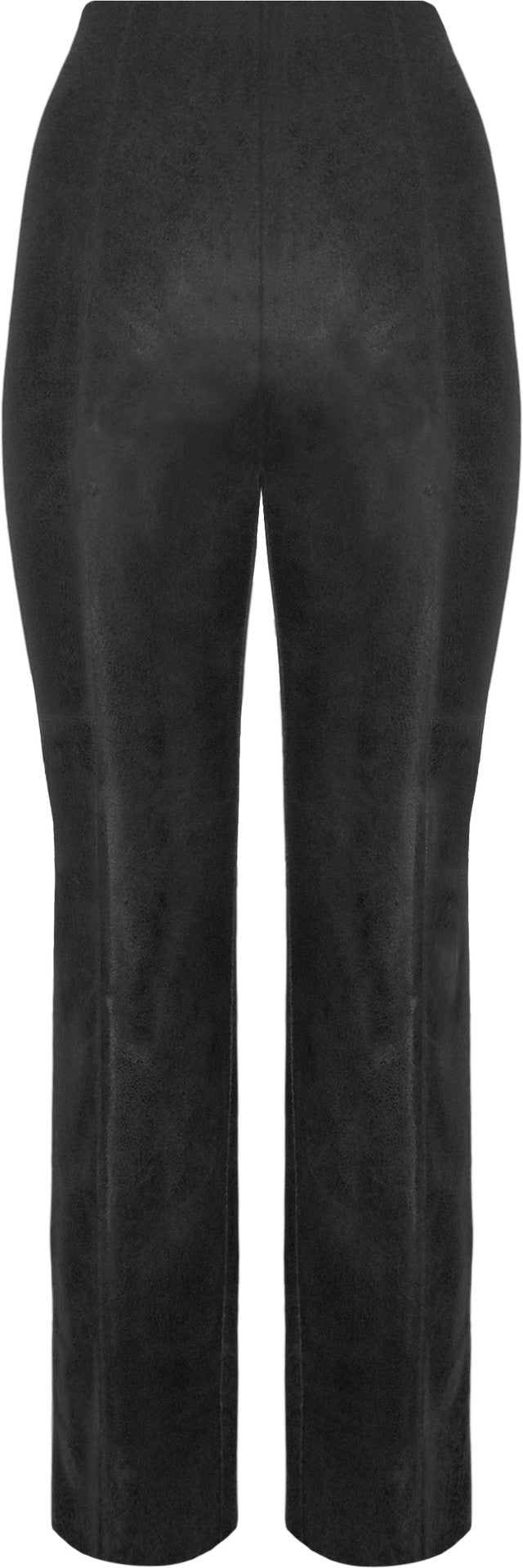 Amber Taupe Saddle Black Black BCP8726 Faux Vegan Leather Seamed Pants