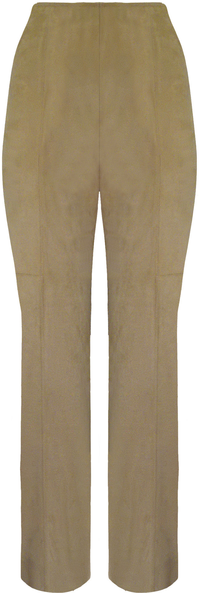 Amber Taupe Saddle Black Black BCP8726 Faux Vegan Leather Seamed Pants