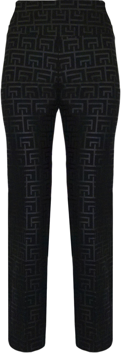BCP8909B28PR Printed Straight Scuba Pants with 28" Inseam