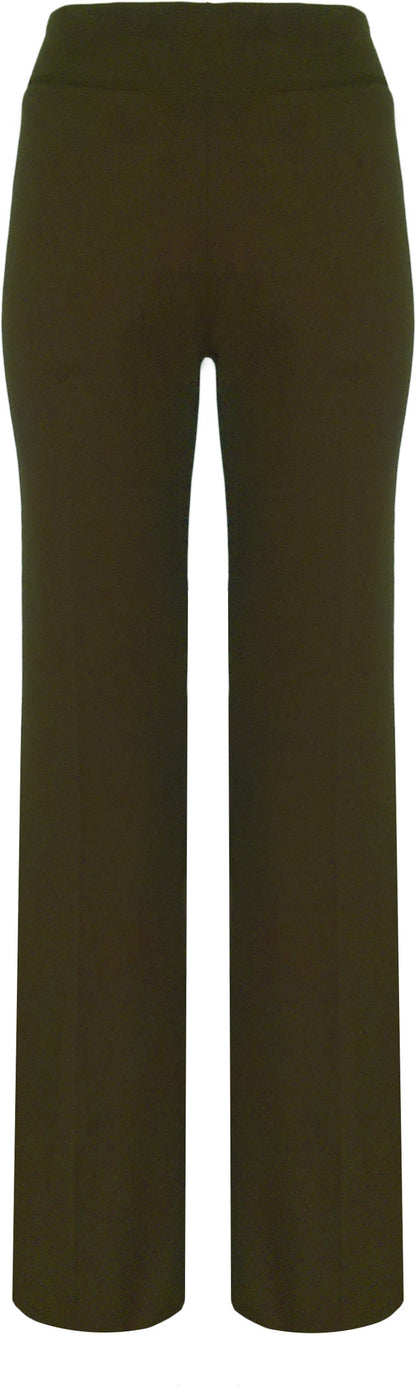 New Olive Pecan Caramel Black BCP8909W Solid Scuba Wide Pants