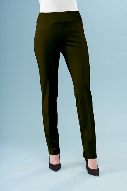 BCP8909B Solid Scuba Straight Pants