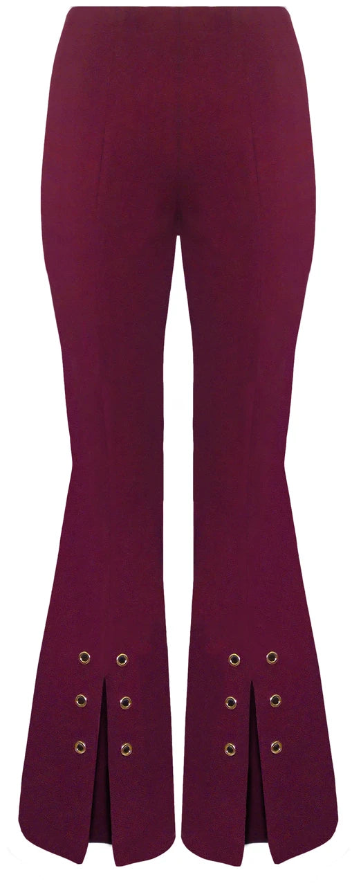 BCP8987G Flared Vented Pants with Grommets