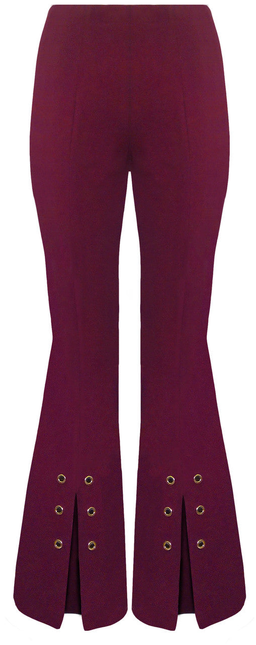 BCP8987G Flared Vented Pants with Grommets