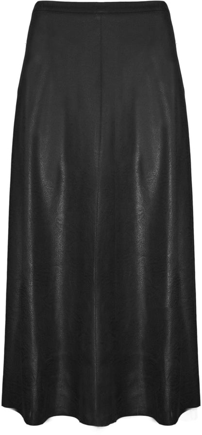 BCS8917B Faux Vegan Leather Skirt