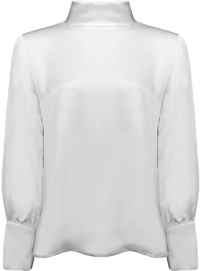 BCT2615 Rolled Collar Long Sleeve Top