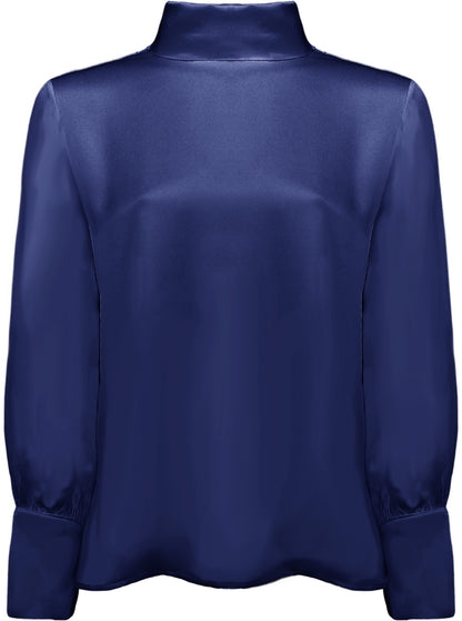 BCT2615 Rolled Collar Long Sleeve Top