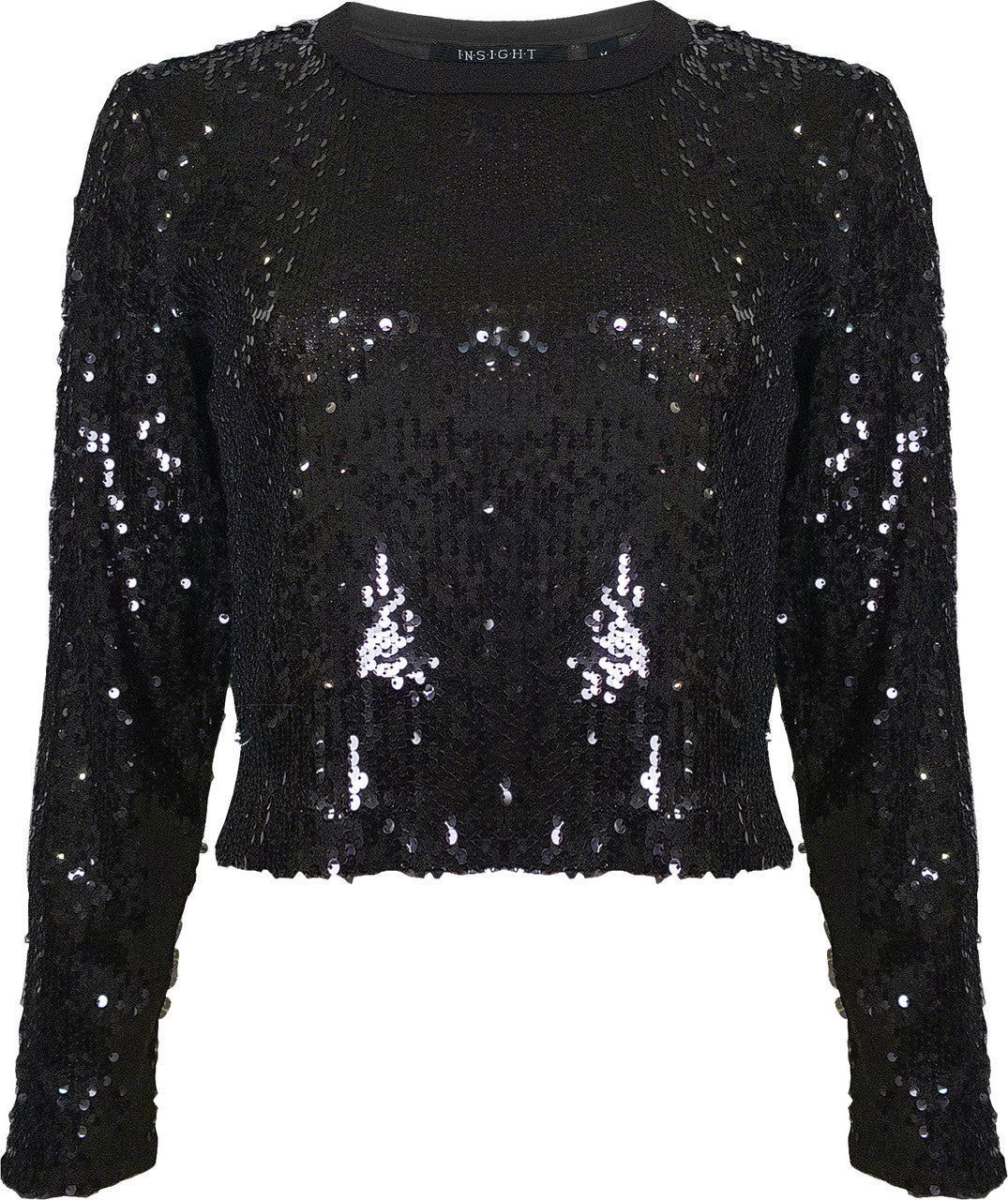 BCT2947 Sequin Top in Black