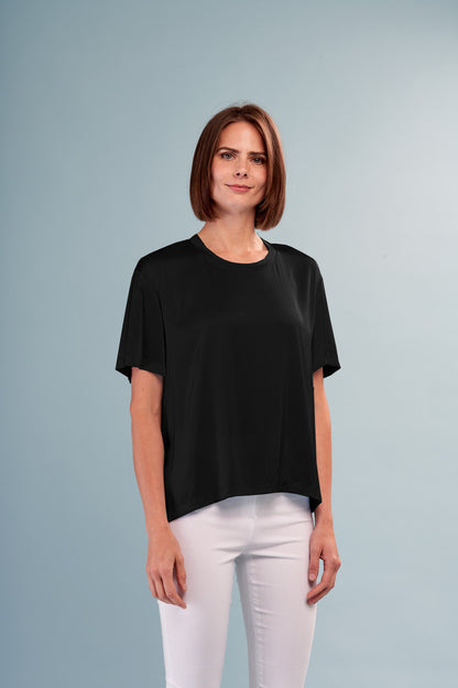 BCT8933 Satin Short Sleeve Top