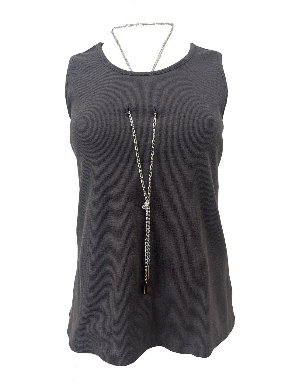 BCT1827A Chain Necklace Tank Top