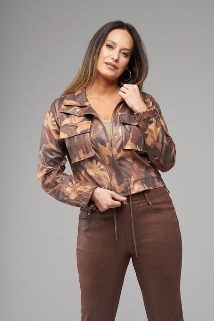 BCJ1833PR Silky Suede Jacket in Liquid Gold Camo