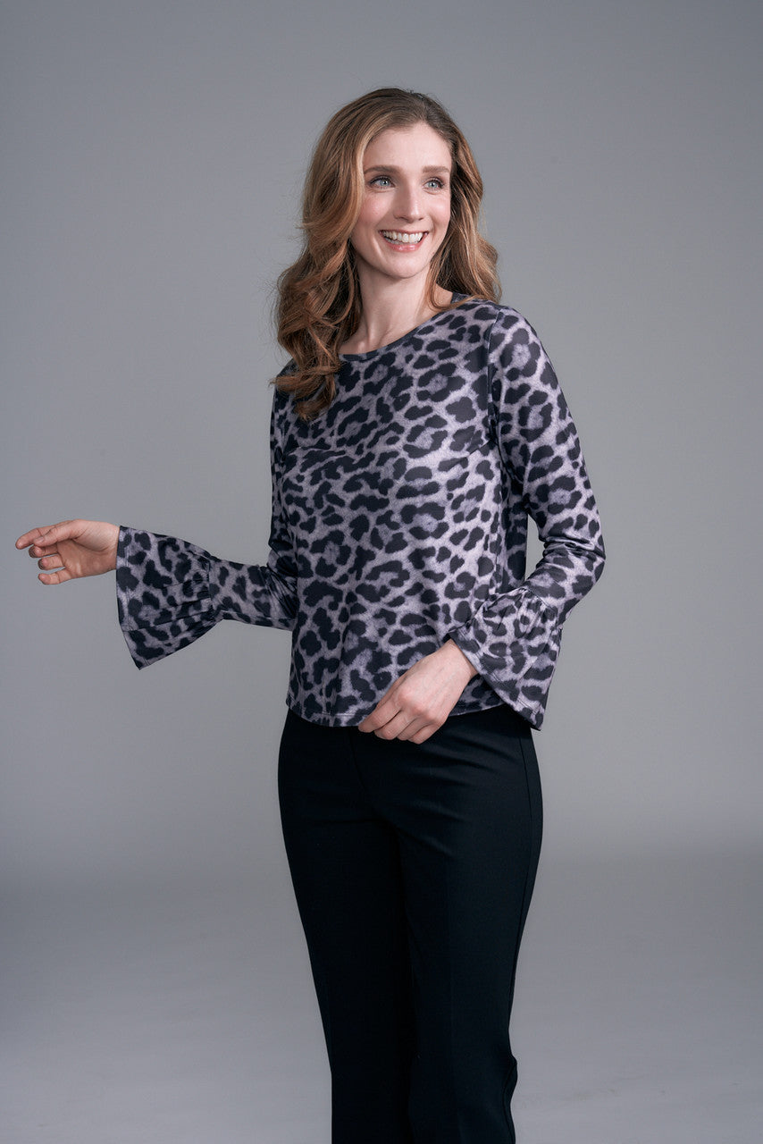 BCT17618 Printed Stretch Knit Top