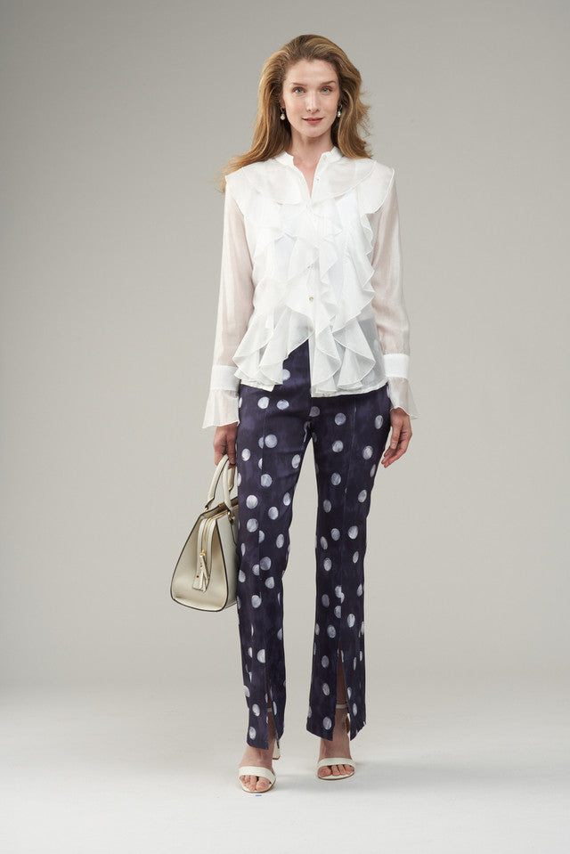 BCP8987TPRA Printed Skinny Vented Scuba Pants