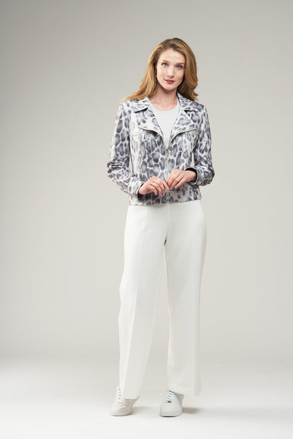 BCJ7687MPRA Metallic Faux Vegan Leather Moto Jacket