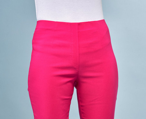 BCP1870DD Cuffed Cropped Solid Techno Pants