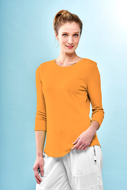 BCTSH2603 Solid 3/4 Sleeve Top