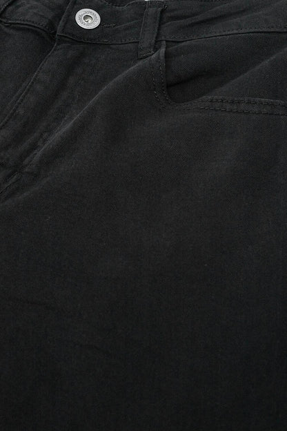 Black high-waisted wide-leg pants