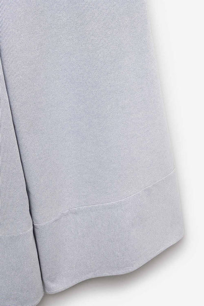 blue striped pants with extra wide leg