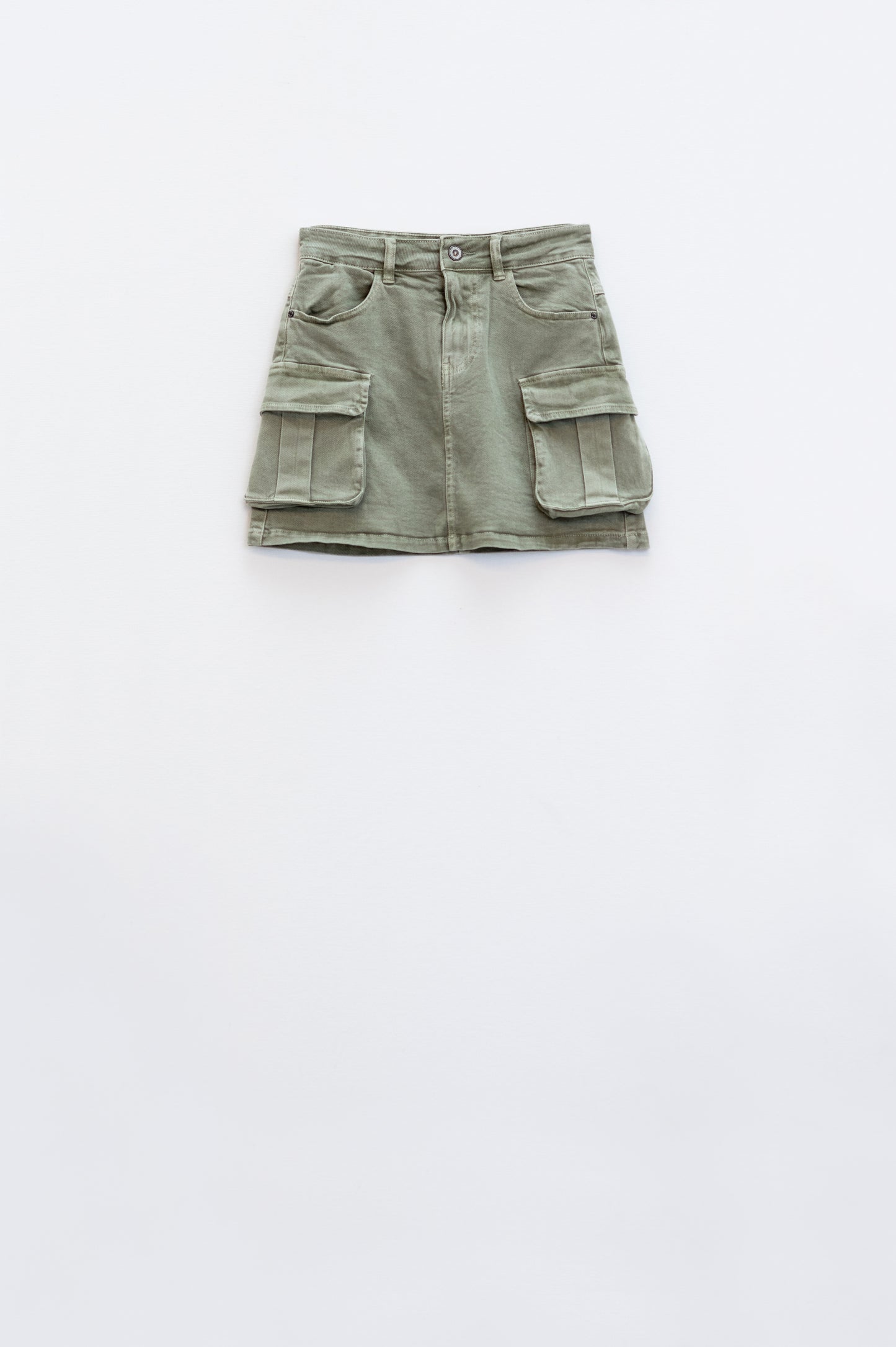 Cargo mini skirt in khaki