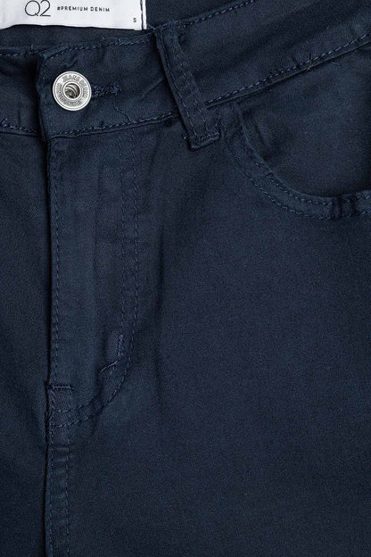 Dark blue Straight Pants wide leg