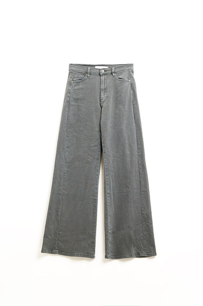 Q2 Extra wide leg Pants in washed grey